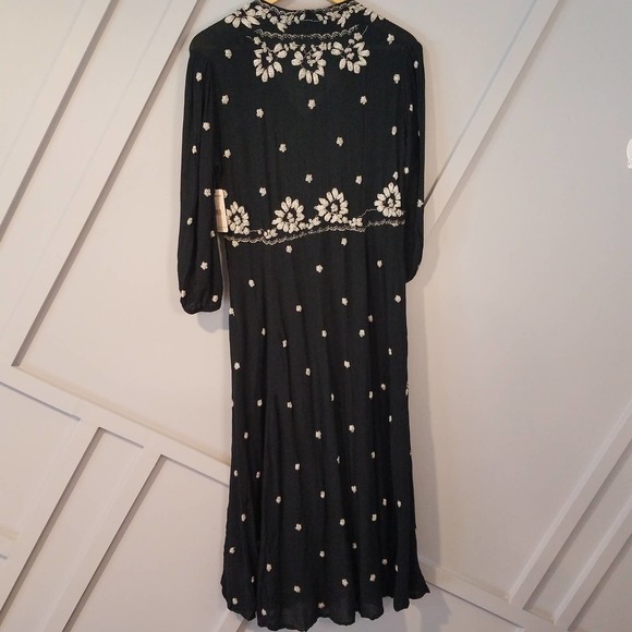 Free People Embroidered Fable Midi Dress boho - Picture 10 of 16